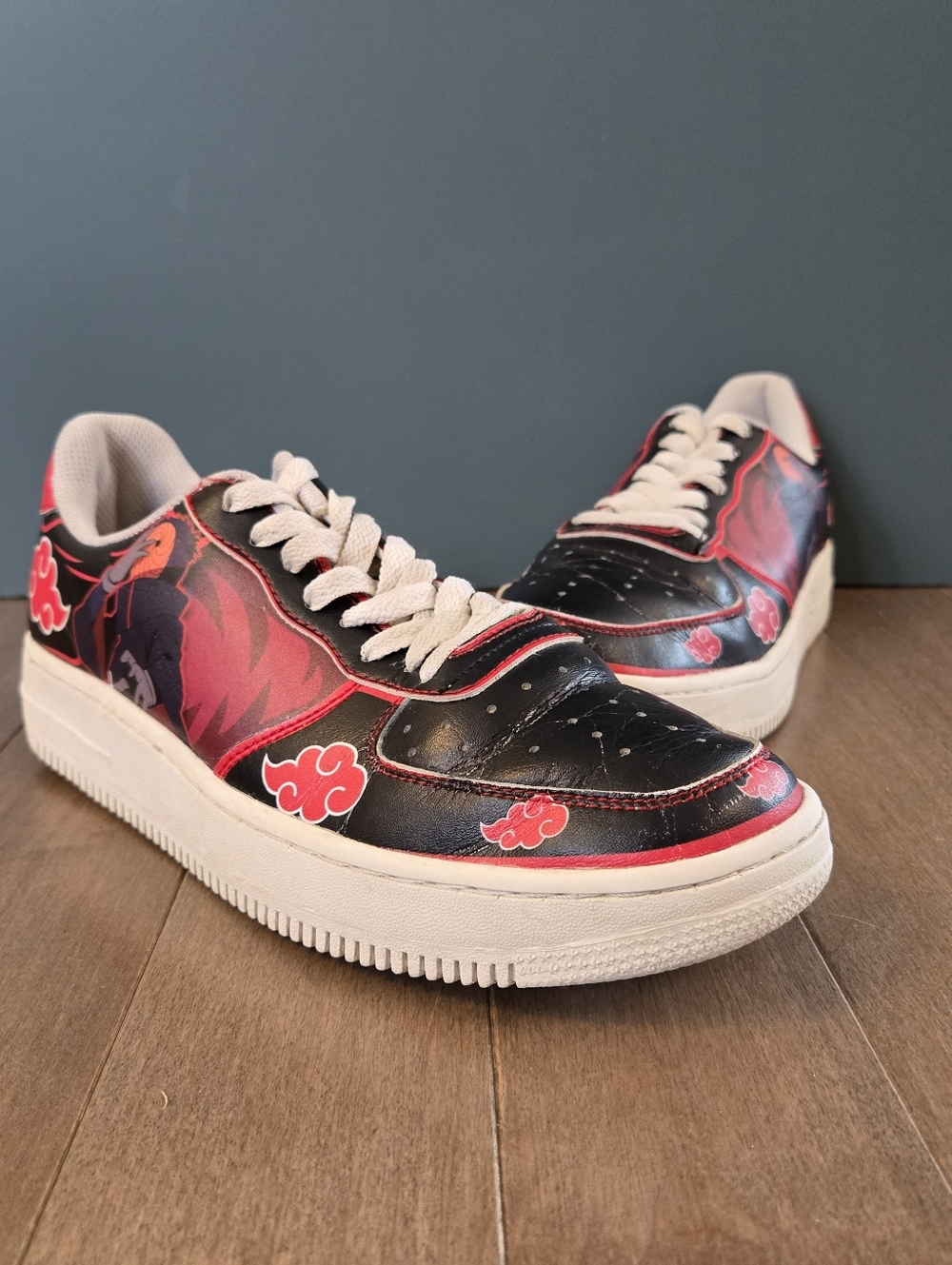 Naruto Akatsuki Tobi Sneakers M8 W9.5 EU41 Red Cloud Anime